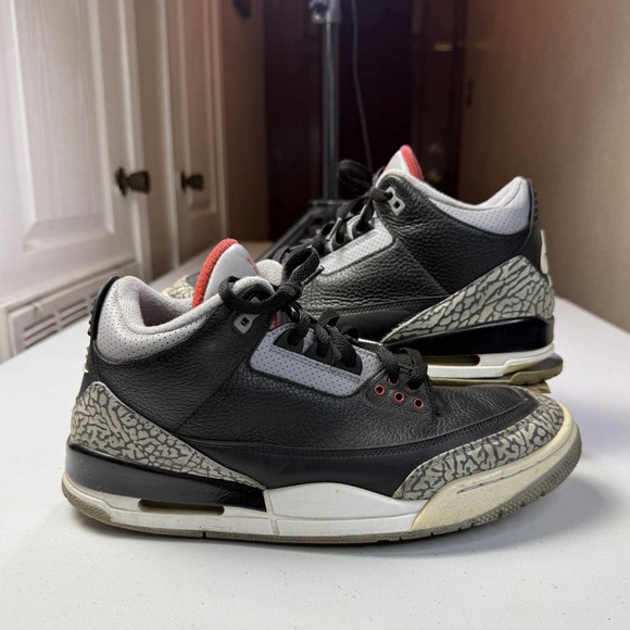 Used Nike Air Jordan 3 Retro Black Cement OG 2017 854262-001 US 10.5 - Picture 1 of 15